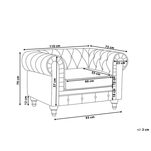 Ophelia & Co. Upholstered Chesterfield Chair & Reviews Wayfair.co.uk